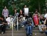 Zuccotti Park on Oct. 6. The people making music during the Occupy Wall S...